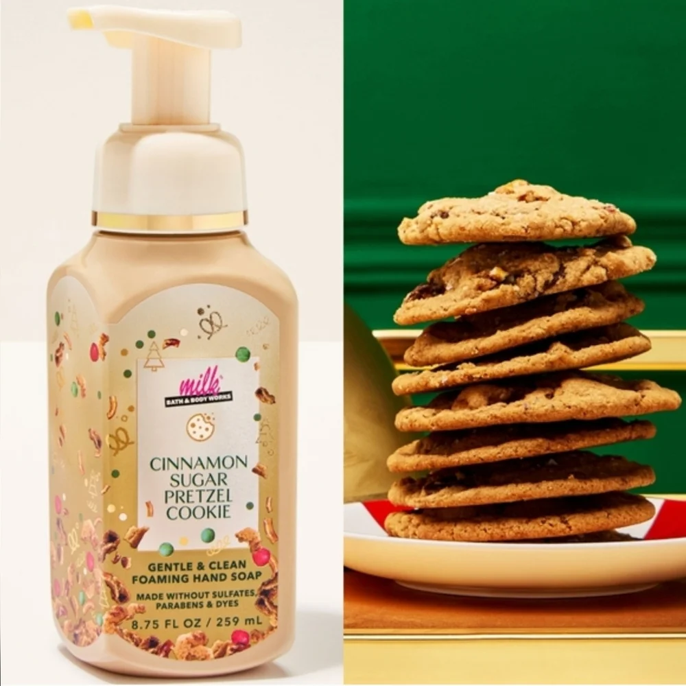 Bath Body Works Milk Bar Cinnamon Sugar Pretzel Cookie Foaming Hand Soap 8oz NEW